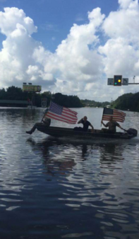 Fire department boat on water